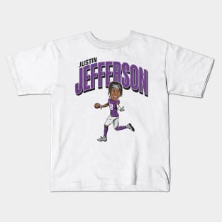 Justin Jefferson Caricature Kids T-Shirt